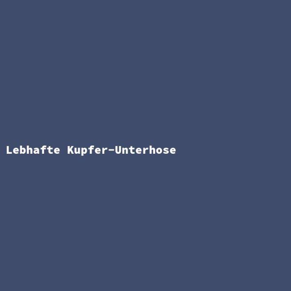 Lebhafte Kupfer-Unterhose
