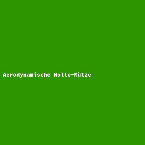 Aerodynamische Wolle-M&uuml;tze