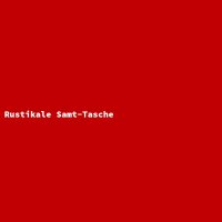Rustikale Samt-Tasche
