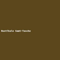 Rustikale Samt-Tasche