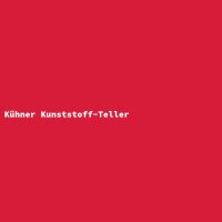 K&uuml;hner Kunststoff-Teller
