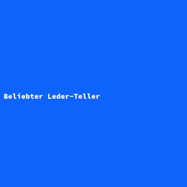 Beliebter Leder-Teller