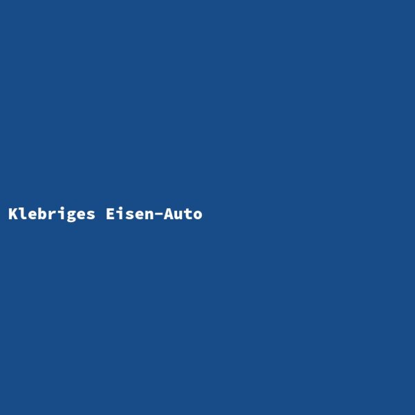 Klebriges Eisen-Auto