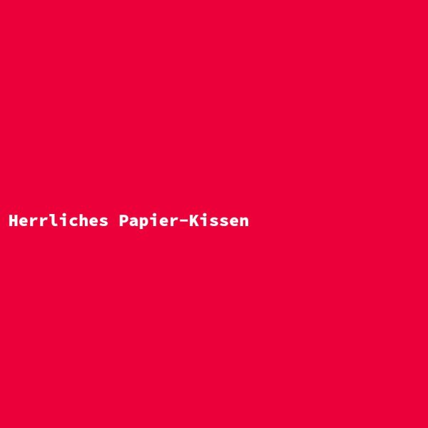 Herrliches Papier-Kissen