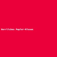 Herrliches Papier-Kissen