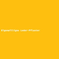 Eigenwilliges Leder-Pflaster