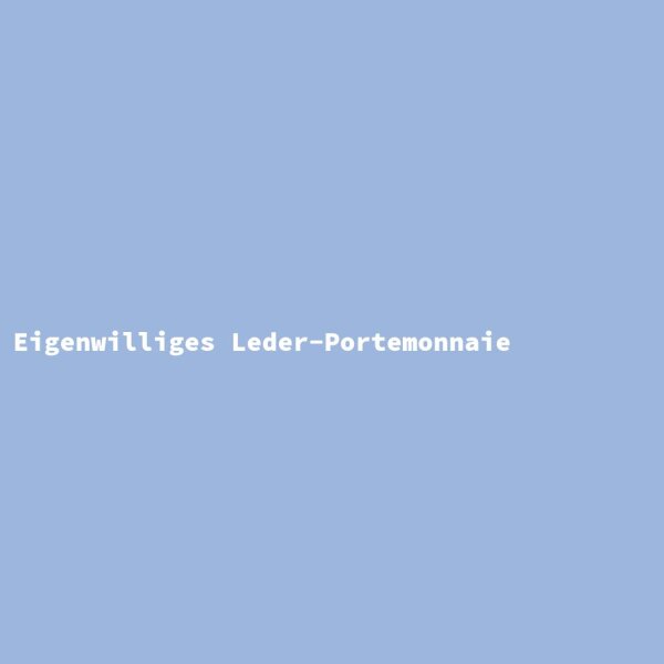 Eigenwilliges Leder-Portemonnaie