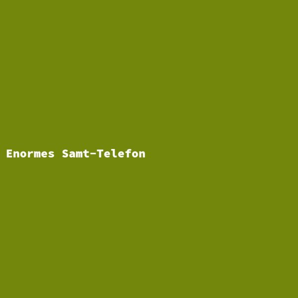 Enormes Samt-Telefon