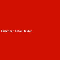 Klebriger Beton-Teller