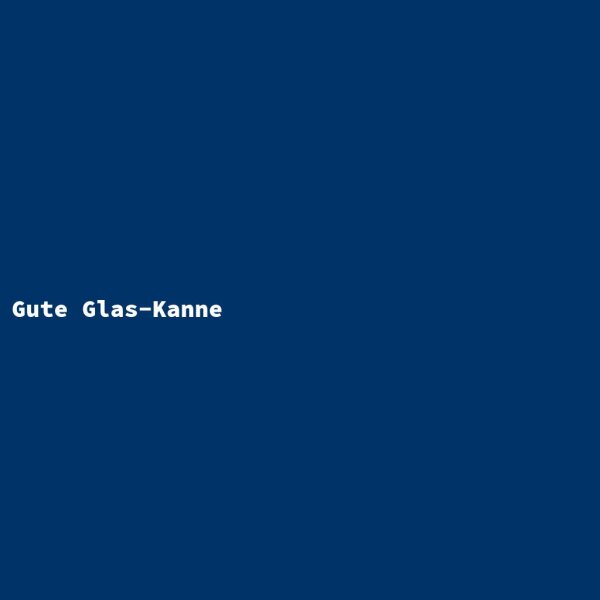 Gute Glas-Kanne