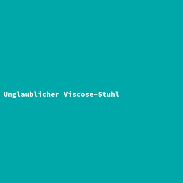 Unglaublicher Viscose-Stuhl