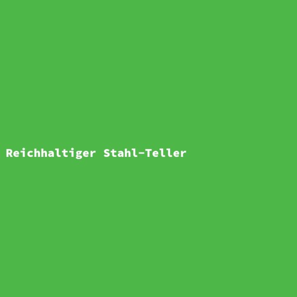 Reichhaltiger Stahl-Teller