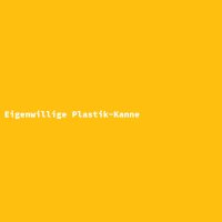 Eigenwillige Plastik-Kanne