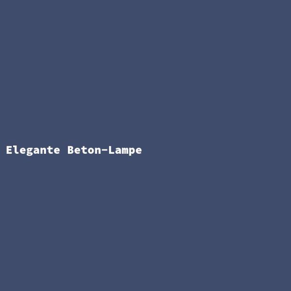 Elegante Beton-Lampe