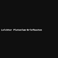 Leichter Plutonium-Briefkasten
