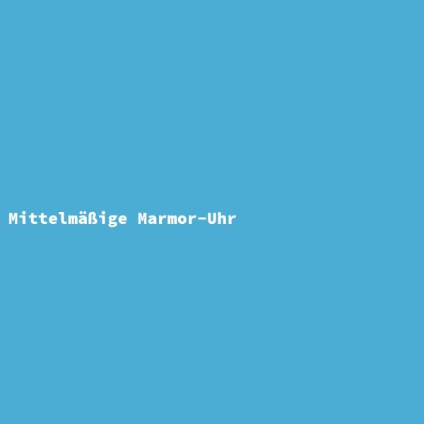 Mittelm&auml;&szlig;ige Marmor-Uhr