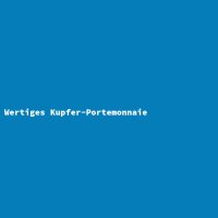 Wertiges Kupfer-Portemonnaie