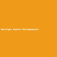 Wertiges Kupfer-Portemonnaie