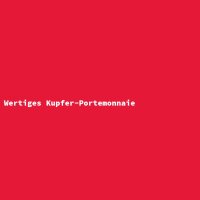 Wertiges Kupfer-Portemonnaie