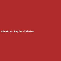 Adrettes Papier-Telefon