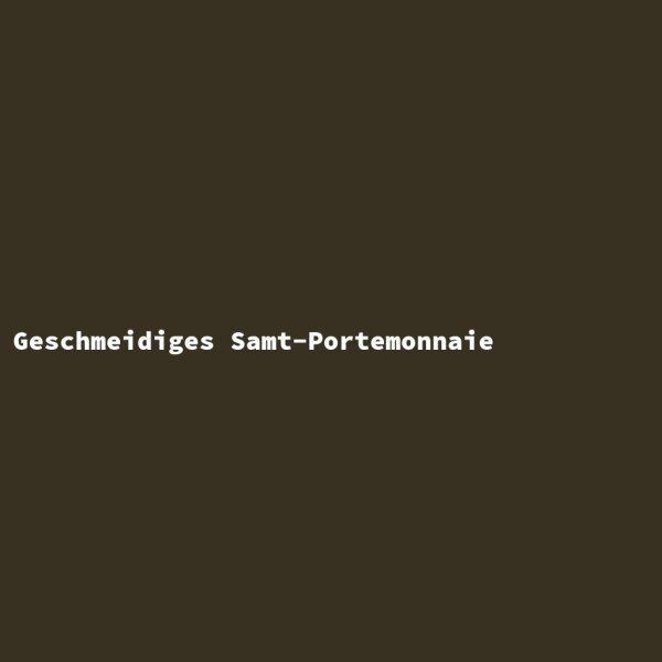 Geschmeidiges Samt-Portemonnaie